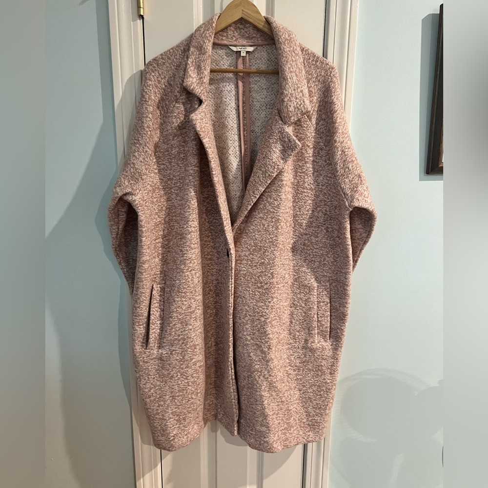 Gorgeous lightweight pink and white jacket from Next UK. Size 16 US/ Size 20 UK.